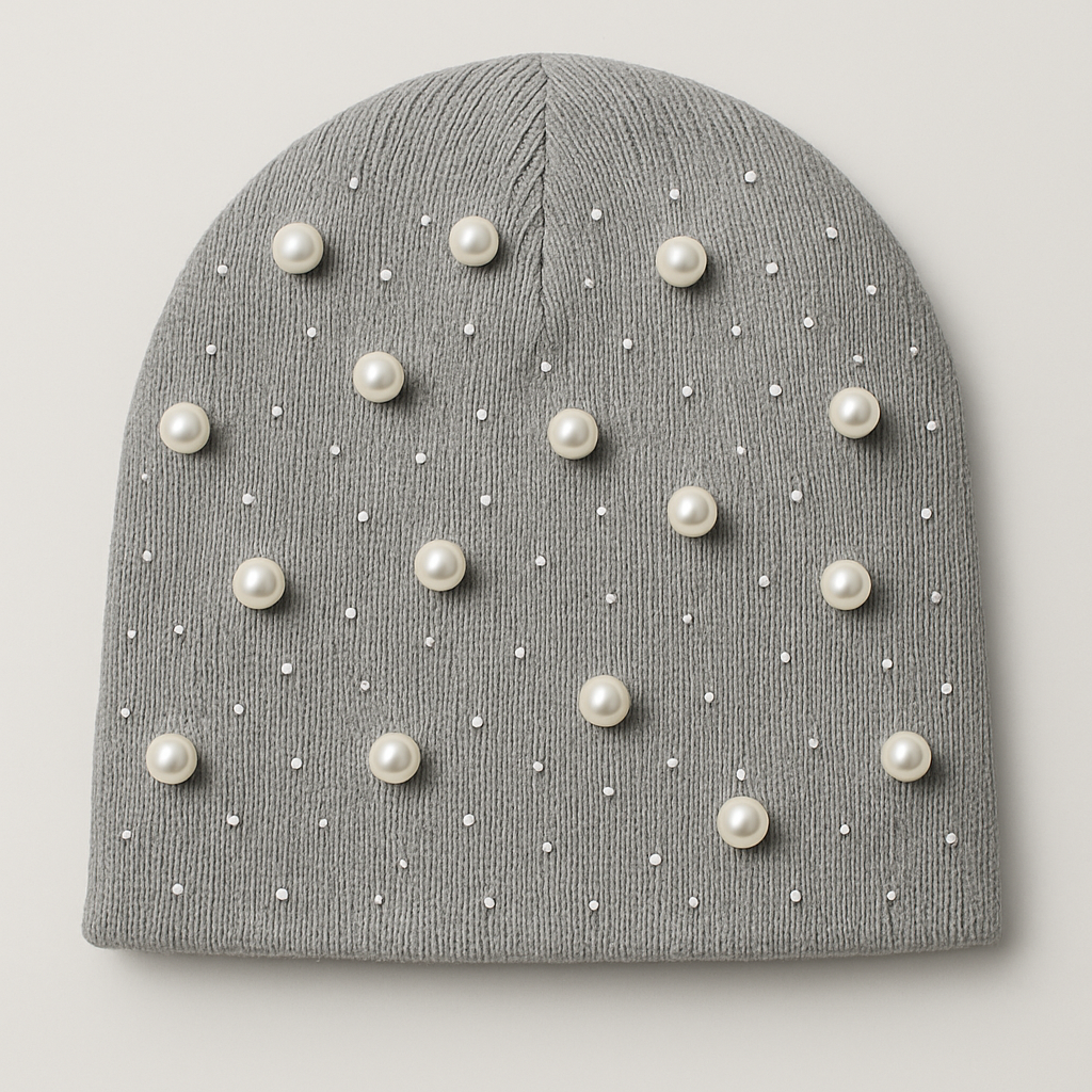 Gray Pearl Beanie