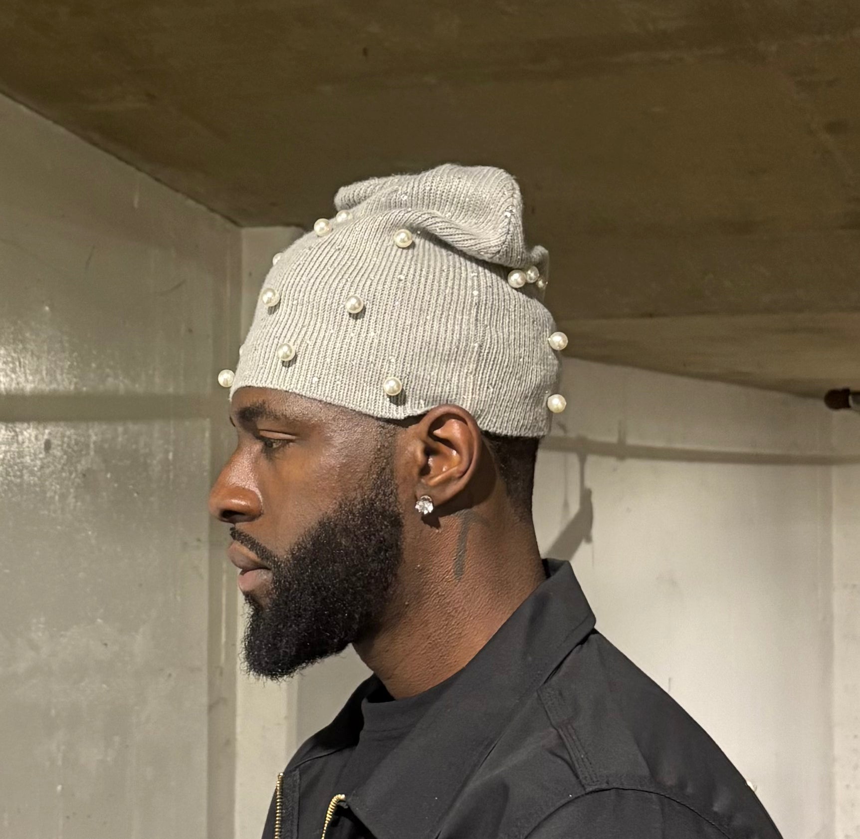 Gray Pearl Beanie